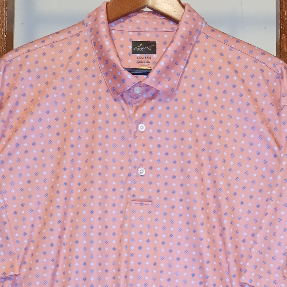 Greg Norman Collection Orange and Blue Polo Shirt